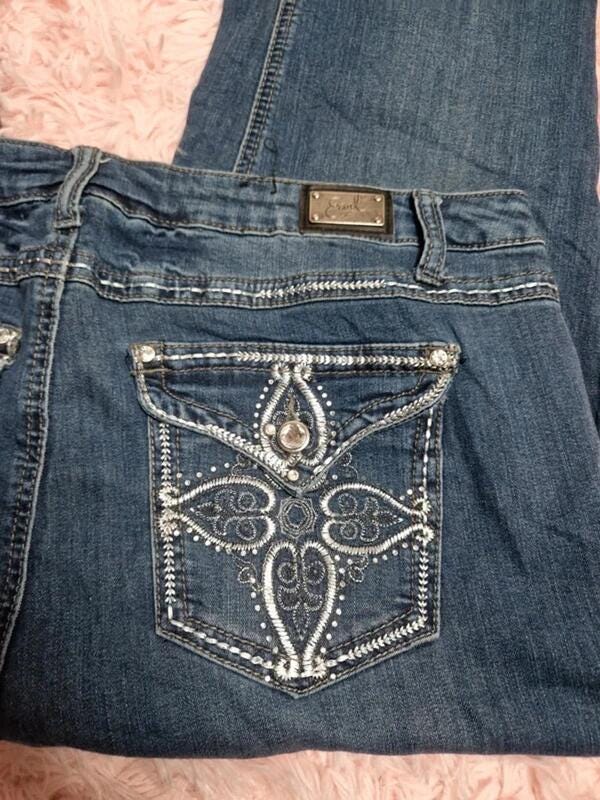 Vintage SAPPHIRE GLITZ Earl Jeans Bootcut Jeans UK size 16 17 18