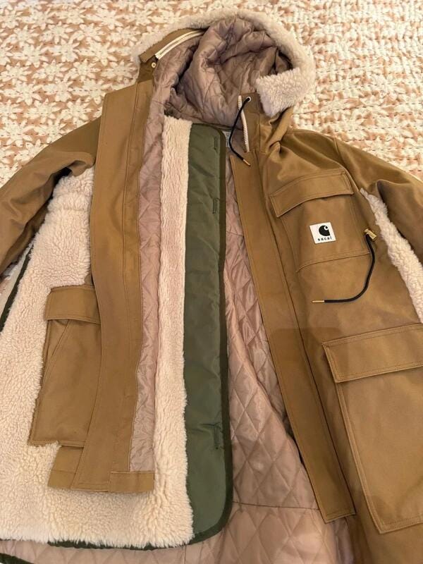 SAPPHIRE GLITZ overcoat with fleece lining new. Size Small S/UK 8-10