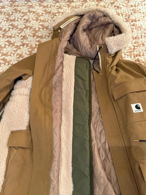 SAPPHIRE GLITZ overcoat with fleece lining new. Size Small S/UK 8-10