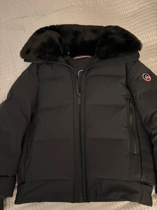 SAPPHIRE GLITZ Black puffer coat woman