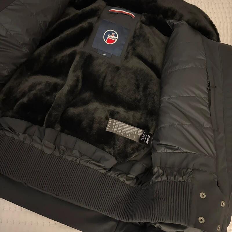 SAPPHIRE GLITZ Black puffer coat woman